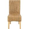 SAFAVIEH Furniture – Luz Dining Chair Set of 2 – Coastal Design – Natural Pine Solid Wood – Ideal for Dining Room, Kitchen, 18.5″ Seat Height (SEA8016C-SET2)(Natural/Natural)