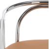 SAFAVIEH Furniture – Nexus Dining Chair – Cognac Faux Leather & Chrome Finish – Fully Assembled – Ideal for Dining Room, Kitchen, 18.7″ Seat Height (DCH1103A)(Cognac/Chrome)