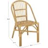 SAFAVIEH Furniture – Oksana Woven Accent Chair – Natural Rattan – Fully Assembled – Ideal for Living Room, Bedroom, Dining Space, 17.7″ Seat Height (ACH9904A)(Natural)