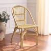 SAFAVIEH Furniture – Oksana Woven Accent Chair – Natural Rattan – Fully Assembled – Ideal for Living Room, Bedroom, Dining Space, 17.7″ Seat Height (ACH9904A)(Natural)