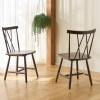 SAFAVIEH Furniture – Tayten Dining Chair Set of 2 – Dark Walnut Solid Wood – Windsor Style Spindle Back Chair – Ideal for Dining Room, Kitchen, 17.7″ Seat Height (DCH8502D-SET2)