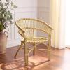 SAFAVIEH Furniture – Varvara Woven Accent Chair – Natural Rattan – Fully Assembled – Ideal for Living Room, Bedroom, Dining Space, 16″ Seat Height (ACH9905A)(Natural)