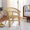 SAFAVIEH Furniture – Varvara Woven Accent Chair – Natural Rattan – Fully Assembled – Ideal for Living Room, Bedroom, Dining Space, 16″ Seat Height (ACH9905A)(Natural)