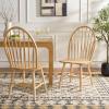 SAFAVIEH Furniture – Wendall Chair Set of 2 – Natural Solid Wood – Windsor Style High Back Spindle Chair – Ideal for Dining Room, Kitchen, 18″ Seat Height (DCH8509B-SET2)(Natural)