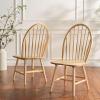 SAFAVIEH Furniture – Wendall Chair Set of 2 – Natural Solid Wood – Windsor Style High Back Spindle Chair – Ideal for Dining Room, Kitchen, 18″ Seat Height (DCH8509B-SET2)(Natural)