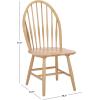 SAFAVIEH Furniture – Wendall Chair Set of 2 – Natural Solid Wood – Windsor Style High Back Spindle Chair – Ideal for Dining Room, Kitchen, 18″ Seat Height (DCH8509B-SET2)(Natural)