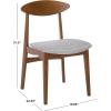 SAFAVIEH Furniture – Yamato Dining Chair Set of 2 – Brown Solid Wood & Grey Upholstered Cushion – Ideal for Dining Room, Kitchen, 18″ Seat Height (DCH3600A-SET2)(Brown/Grey)