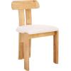 SAFAVIEH Home Collection – Cayde Mid-Century Modern Black Solid Wood Upholstered Dining Chair with Cream Boucle Seat (DCH8806E)(Cream/Light Blonde)