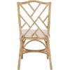SAFAVIEH Home Collection – Chadale Rattan Dining Chair Set of 2, Natural & Cream Upholstered Seat, Coastal Boho Accent Chairs, Fully Assembled (SEA8037A)(Natural/Cream)