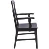 SAFAVIEH Home Collection – Hannelore Solid Wood Dining Arm Chair, Dark Oak Finish, Classic Transitional Seating Design (DCH6907A)(Black)