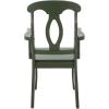 SAFAVIEH Home Collection – Hannelore Solid Wood Dining Arm Chair, Dark Oak Finish, Classic Transitional Seating Design (DCH6907A)(Dark Green)
