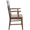 SAFAVIEH Home Collection – Hannelore Solid Wood Dining Arm Chair, Dark Oak Finish, Classic Transitional Seating Design (DCH6907A)(Dark Oak)