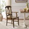SAFAVIEH Home Collection – Hannelore Solid Wood Dining Arm Chair, Dark Oak Finish, Classic Transitional Seating Design (DCH6907A)(Dark Oak)