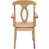SAFAVIEH Home Collection – Hannelore Solid Wood Dining Arm Chair, Dark Oak Finish, Classic Transitional Seating Design (DCH6907A)(Light Oak)