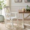 SAFAVIEH Home Collection – Hannelore Solid Wood Dining Arm Chair, Dark Oak Finish, Classic Transitional Seating Design (DCH6907A)(White)