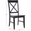 SAFAVIEH Home Collection – Ksenia X-Back Dining Side Chair, Solid Wood, Black Finish, Farmhouse Classic (DCH6902E)(Black)