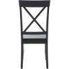 SAFAVIEH Home Collection – Ksenia X-Back Dining Side Chair, Solid Wood, Black Finish, Farmhouse Classic (DCH6902E)(Black)