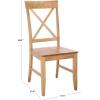 SAFAVIEH Home Collection – Ksenia X-Back Dining Side Chair, Solid Wood, Black Finish, Farmhouse Classic (DCH6902E)(Light Oak)