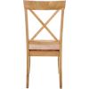 SAFAVIEH Home Collection – Ksenia X-Back Dining Side Chair, Solid Wood, Black Finish, Farmhouse Classic (DCH6902E)(Light Oak)