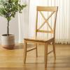 SAFAVIEH Home Collection – Ksenia X-Back Dining Side Chair, Solid Wood, Black Finish, Farmhouse Classic (DCH6902E)(Light Oak)