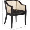SAFAVIEH Home Collection – Rina Black Solid Wood Dining Chair with Cane Accents, Fully Assembled (DCH9501C)(Black / Natural)