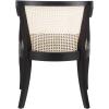SAFAVIEH Home Collection – Rina Black Solid Wood Dining Chair with Cane Accents, Fully Assembled (DCH9501C)(Black / Natural)