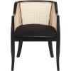 SAFAVIEH Home Collection – Rina Black Solid Wood Dining Chair with Cane Accents, Fully Assembled (DCH9501C)(Black / Natural)