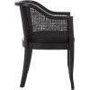 SAFAVIEH Home Collection – Rina Black Solid Wood Dining Chair with Cane Accents, Fully Assembled (DCH9501C)(Black)