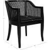 SAFAVIEH Home Collection – Rina Black Solid Wood Dining Chair with Cane Accents, Fully Assembled (DCH9501C)(Black)