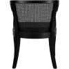 SAFAVIEH Home Collection – Rina Black Solid Wood Dining Chair with Cane Accents, Fully Assembled (DCH9501C)(Black)