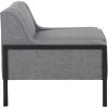 SAFAVIEH Home Collection – Somerled Grey Upholstered Accent Chair, Modern Design with Low Back, Black Metal Frame (ACH4528A)(Grey/Black)