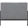 SAFAVIEH Home Collection – Somerled Grey Upholstered Accent Chair, Modern Design with Low Back, Black Metal Frame (ACH4528A)(Grey/Black)