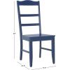 SAFAVIEH Home Collection – Svetlana Solid Wood Ladder Back Dining Side Chair, Classic Farmhouse Kitchen Seating, Dark Blue (DCH6904D)(Dark Blue)