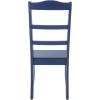 SAFAVIEH Home Collection – Svetlana Solid Wood Ladder Back Dining Side Chair, Classic Farmhouse Kitchen Seating, Dark Blue (DCH6904D)(Dark Blue)