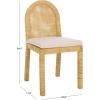 SAFAVIEH Home Collection – Tojo Rounded Back Cane Dining Chair Set of 2 with Cushion, Natural & White, Handwoven Rattan, Fully Assembled (DCH6510A-SET2)(Natural/White)