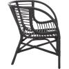 SAFAVIEH Home Collection – Valeriya Woven Rattan Arm Chair, Black Finish, Fully Assembled Accent Chair for Living Room or Bedroom, Modern Boho Style (ACH9903A)(Black)