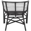 SAFAVIEH Home Collection – Valeriya Woven Rattan Arm Chair, Black Finish, Fully Assembled Accent Chair for Living Room or Bedroom, Modern Boho Style (ACH9903A)(Black)