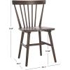 SAFAVIEH Home Collection – Winona Set of 2 Honey Windsor Farmhouse Dining Chairs, Spindle Back Wood Chairs, Classic Casual Seating (DCH8500K-SET2)(Dark Walnut)