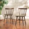SAFAVIEH Home Collection – Winona Set of 2 Honey Windsor Farmhouse Dining Chairs, Spindle Back Wood Chairs, Classic Casual Seating (DCH8500K-SET2)(Dark Walnut)