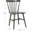 SAFAVIEH Home Collection – Winona Set of 2 Honey Windsor Farmhouse Dining Chairs, Spindle Back Wood Chairs, Classic Casual Seating (DCH8500K-SET2)(Dusty Green)