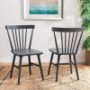 SAFAVIEH Home Collection – Winona Set of 2 Honey Windsor Farmhouse Dining Chairs, Spindle Back Wood Chairs, Classic Casual Seating (DCH8500K-SET2)(Grey)