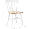 SAFAVIEH Home Collection – Winona Set of 2 Honey Windsor Farmhouse Dining Chairs, Spindle Back Wood Chairs, Classic Casual Seating (DCH8500K-SET2)(White / Natural)