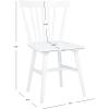 SAFAVIEH Home Collection – Winona Set of 2 Honey Windsor Farmhouse Dining Chairs, Spindle Back Wood Chairs, Classic Casual Seating (DCH8500K-SET2)(White)