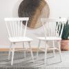 SAFAVIEH Home Collection – Winona Set of 2 Honey Windsor Farmhouse Dining Chairs, Spindle Back Wood Chairs, Classic Casual Seating (DCH8500K-SET2)(White)