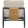 SAFAVIEH Home Collection Amias Modern Coastal Grey & Matte Black Accent Chair (Fully Assembled)(Grey/Matte Black)