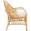 SAFAVIEH Home Collection Aragorn Tropical White/Natural Accent Chair with Cushion (Fully Assembled)(White/Natural)