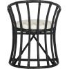 SAFAVIEH Home Collection Bates Tropical Coastal Natural/White Rattan Cushion Accent Chair (Fully Assembled)(White/Black)