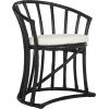 SAFAVIEH Home Collection Bates Tropical Coastal Natural/White Rattan Cushion Accent Chair (Fully Assembled)(White/Black)