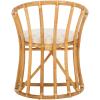 SAFAVIEH Home Collection Bates Tropical Coastal Natural/White Rattan Cushion Accent Chair (Fully Assembled)(White/Natural)