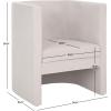 SAFAVIEH Home Collection Eydis Modern Light Grey Velvet Barrel Back Accent Chair (Fully Assembled)(Light Grey)